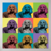 Cocker Spaniel Pop-Art Poster (Voorkant)