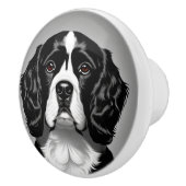 Cocker Spaniel Portret Keramische Knop (Rechts)