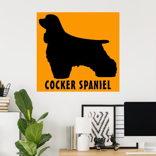 Cocker Spaniel Poster (Thuiskantoor)