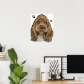 Cocker spaniel poster (Thuiskantoor)