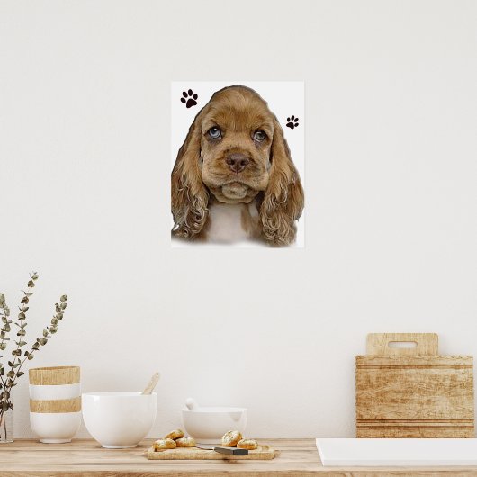 Cocker spaniel  poster (Keuken)