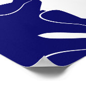 Cocker Spaniel Poster blauw en rood (Hoek)