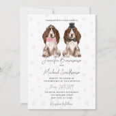 Cocker Spaniel poten harten hond huwelijksfeest Kaart (Voorkant)