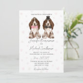 Cocker Spaniel poten harten hond huwelijksfeest Kaart (Staand voorkant)