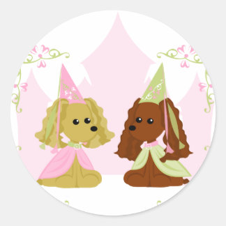 Cocker Spaniel Prinses Ronde Sticker