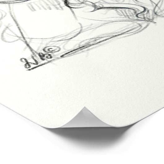 Cocker Spaniel Print | Schets kunst (Hoek)