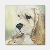 Cocker Spaniel Pup en Chick Magnet (Voorkant)