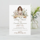 Cocker Spaniel Puppy Baby shower Kaart (Staand voorkant)