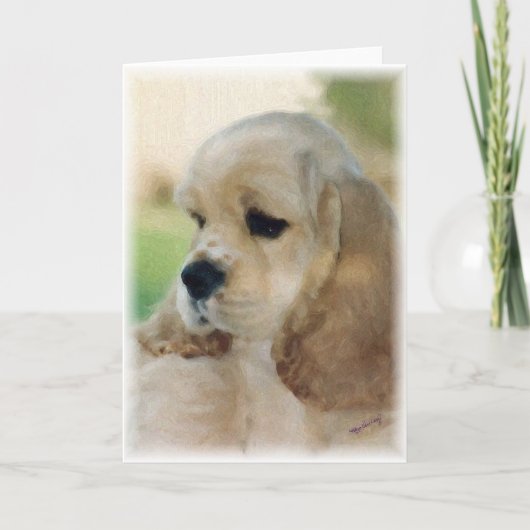 Cocker Spaniel Puppy card Kaart (Voorkant)