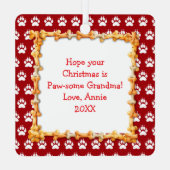 Cocker Spaniel Puppy Dog Gepersonaliseerde Kerst Metalen Ornament (Achterkant)