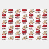 Cocker Spaniel Puppy Dog in Holiday Gift Bag Inpakpapier Vel (Voorkant)