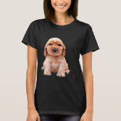 Cocker Spaniel Puppy Dog Kerstmis Holi T-shirt (Voorkant)