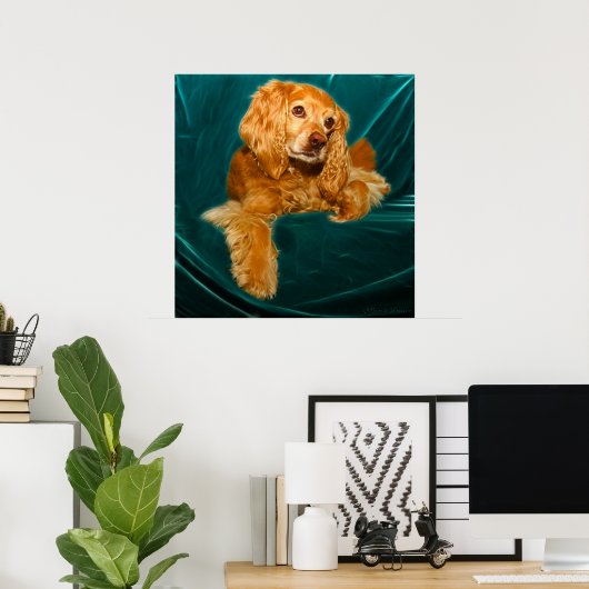 Cocker Spaniel Puppy Dog Poster (Thuiskantoor)