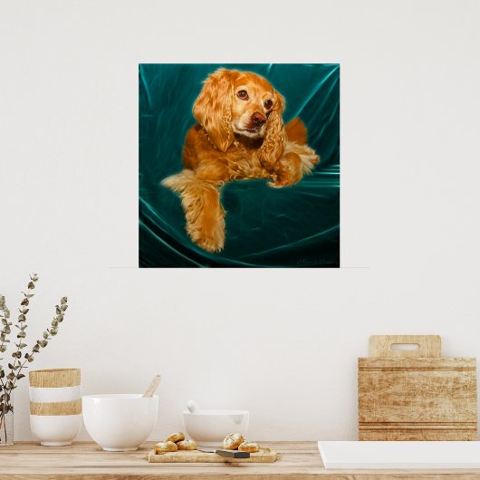 Cocker Spaniel Puppy Dog Poster (Keuken)