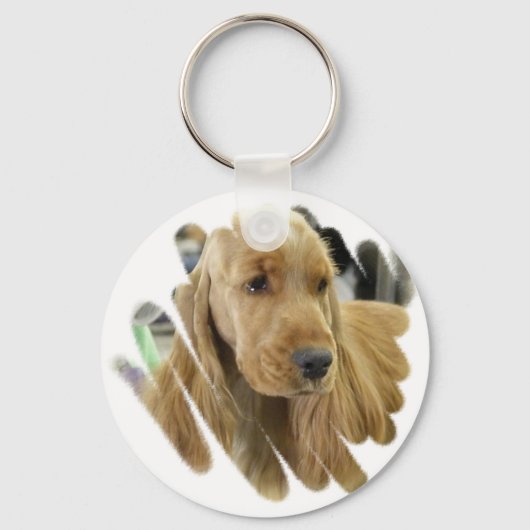 Cocker Spaniel Puppy Dog Sleutelhanger (Voorkant)
