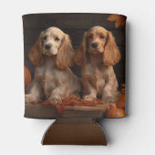 Cocker Spaniel Puppy Herfst Delight Pompoen Blikjeskoeler (Achterkant)