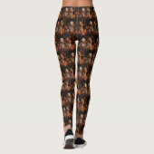 Cocker Spaniel Puppy Herfst Delight Pompoen Leggings (Achterkant)