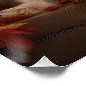 Cocker Spaniel Puppy Herfst Delight Pompoen Perfect Poster (Hoek)