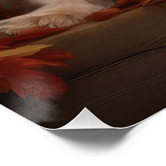 Cocker Spaniel Puppy Herfst Delight Pompoen Perfect Poster (Hoek)