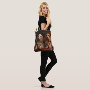 Cocker Spaniel Puppy Herfst Delight Pompoen Tote Bag