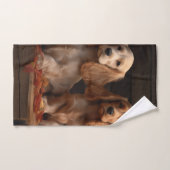 Cocker Spaniel Puppy Herfst Plezier Pompoen Bad Handdoek (Handdoek)