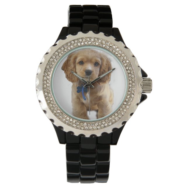 Cocker spaniel puppy horloge (Voorkant)