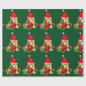 Cocker Spaniel Puppy Kerstmis Cadeaupapier (Vlak)