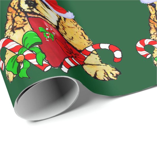 Cocker Spaniel Puppy Kerstmis Cadeaupapier (Rol Hoek)