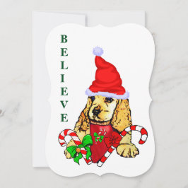 Cocker Spaniel Puppy Kerstmis Feestdagenkaart