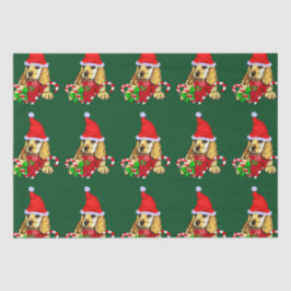 Cocker Spaniel Puppy Kerstmis Tissuepapier