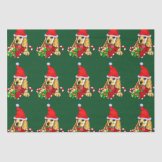 Cocker Spaniel Puppy Kerstmis Tissuepapier