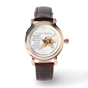 Cocker Spaniel Puppy Lovers Art Horloge