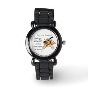 Cocker Spaniel Puppy Lovers Art Horloge