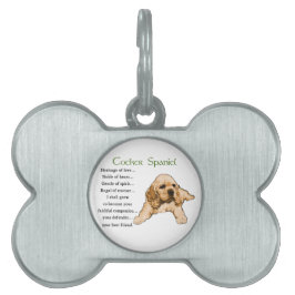 Cocker Spaniel Puppy Lovers Art Huisdieren Naamplaatje