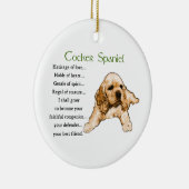 Cocker Spaniel Puppy Lovers Art Keramisch Ornament (Rechts)