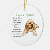 Cocker Spaniel Puppy Lovers Art Keramisch Ornament (Links)