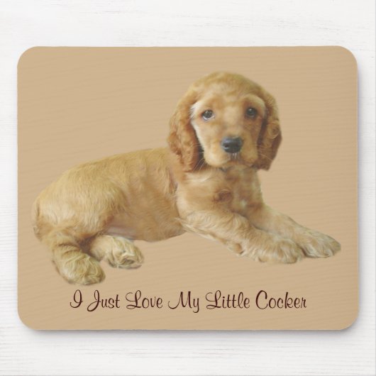Cocker Spaniel Puppy Mousepad Muismat (Voorkant)