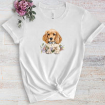 Cocker Spaniel Puppy Pet Waterverf Flower