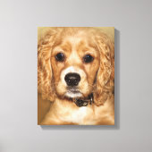Cocker Spaniel Puppy Portrait Canvas Wrap (Voorkant)