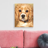 Cocker Spaniel Puppy Portrait Canvas Wrap Afdruk (Insitu (Woonkamer))