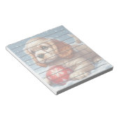 Cocker Spaniel Puppy Rust Op Sneeuw Met Een Bal Notitieblok (Schuin)