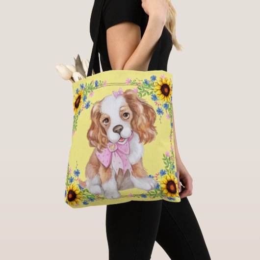 Cocker Spaniel Puppy Tote Bag (Dichtbij)