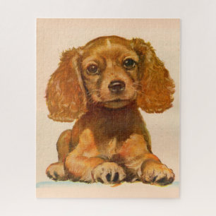 cocker spaniel puppy uit de jaren 1940 - The Cutes Legpuzzel
