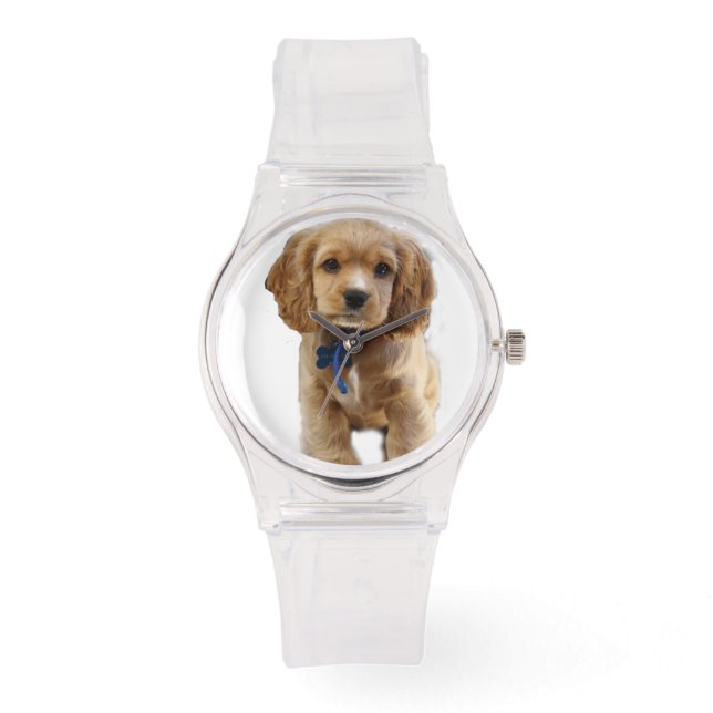 Cocker spaniel puppy watch horloge (Voorkant)