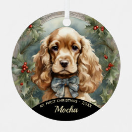 Cocker Spaniel Puppy's Eerste Kerst Ornament