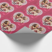 Cocker Spaniel Puppy's Valentijnsdag Cadeaupapier (Hoek)