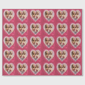 Cocker Spaniel Puppy's Valentijnsdag Cadeaupapier (Vlak)