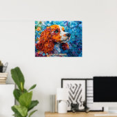 Cocker Spaniel Quilling Art Dog Portret Poster (Thuiskantoor)