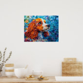 Cocker Spaniel Quilling Art Dog Portret Poster (Keuken)