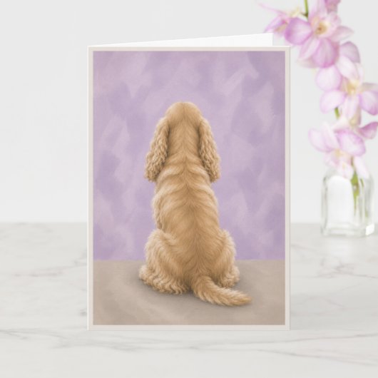 Cocker Spaniel Rainbow Bridge Condoleancekaart Kaart (Orchidee)